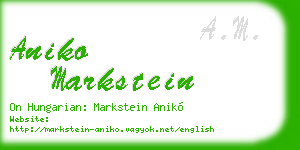 aniko markstein business card
