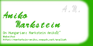 aniko markstein business card